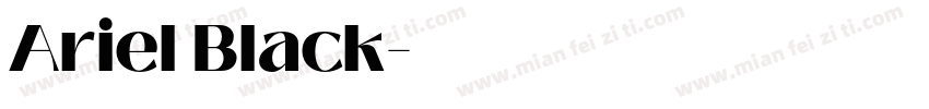 Ariel Black字体转换
